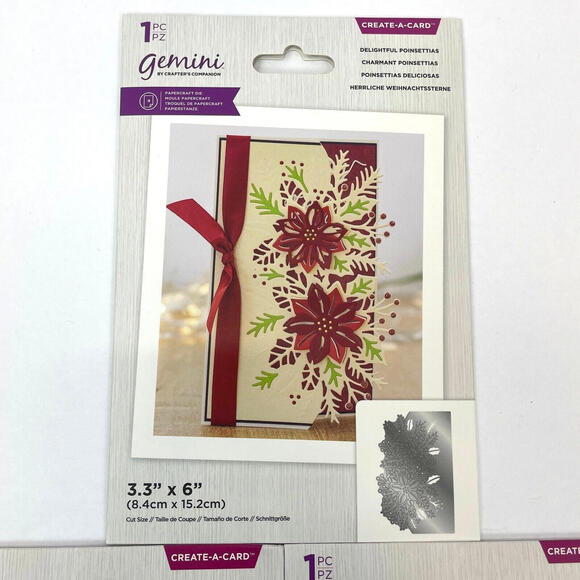 Lot 3 Crafters Companion Gemini CHRISTMAS Holidays Create A Card Papercraft Die - Picture 2 of 5